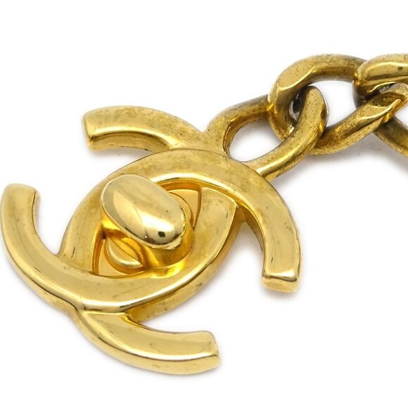 Chanel Dangle Turnlock Earrings Clip-On Gold 96A KK30354 - Picture 2 of 4